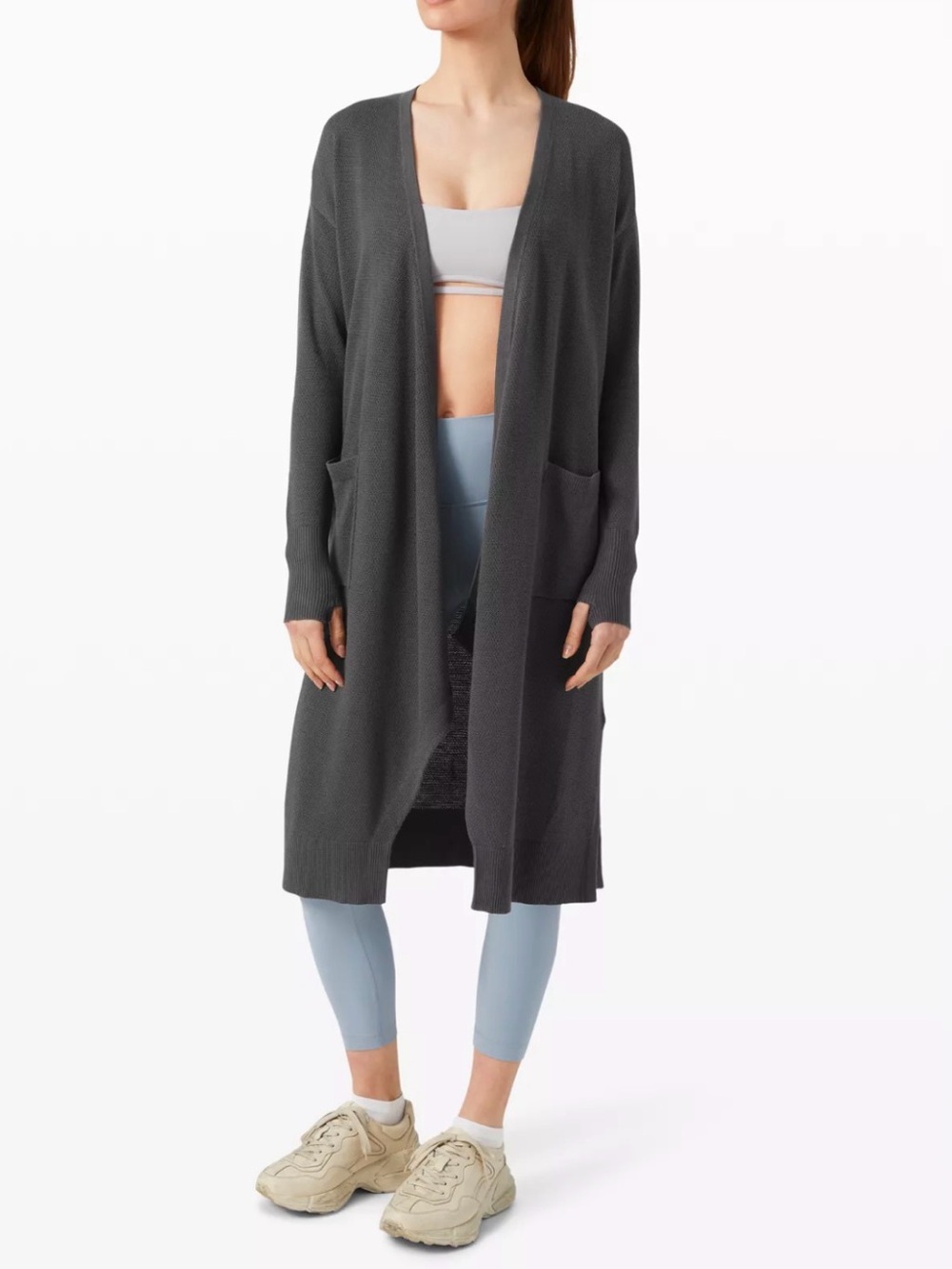 Lululemon Women's Size Small-medium Lunar Lengths Wrap Sweater Gray